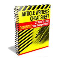 article writer cheat sheet