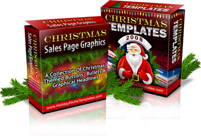 christmas sales page graphics templates