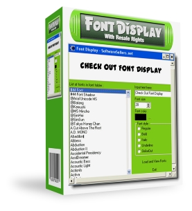 font display resale rights