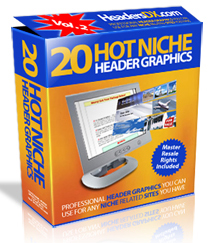 twenty hot niche header graphics
