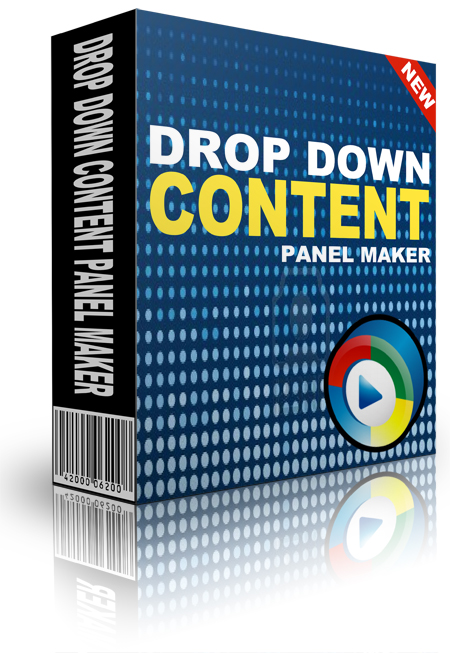drop down content panel maker