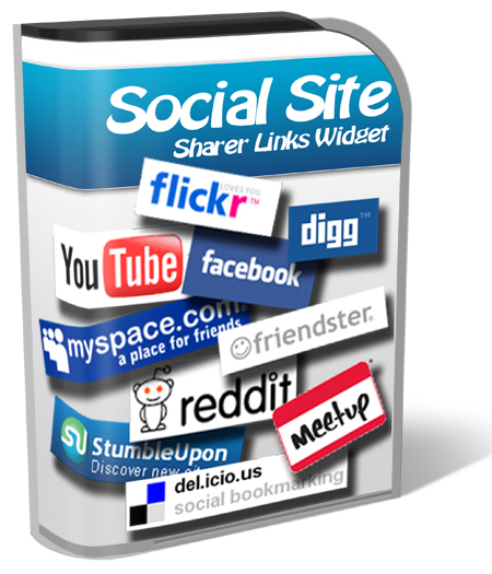 social site sharer links widget
