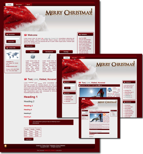 christmas theme wordpress blogger