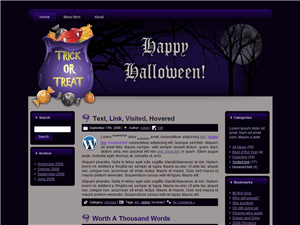 halloween site template three