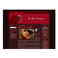 chocolate valentine html wordpress theme