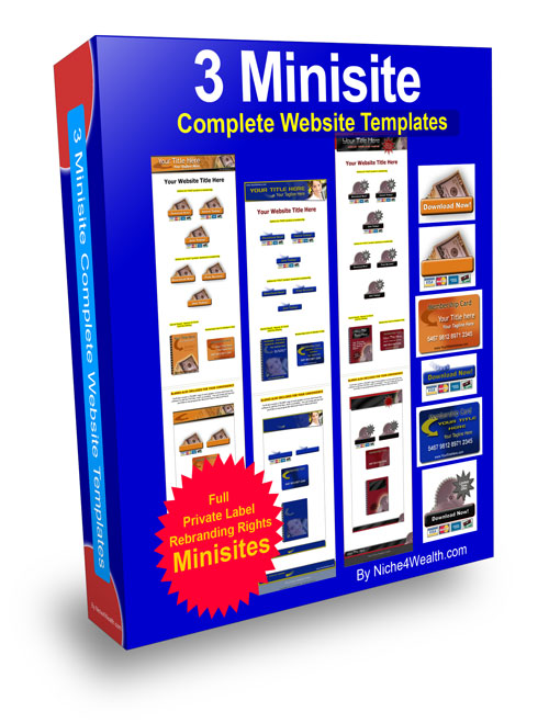 three minisite complete website templates