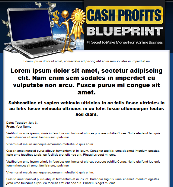 cash profits blueprint template