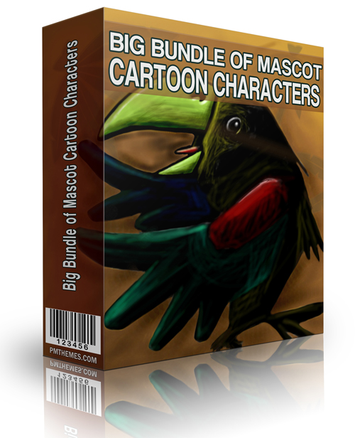 big bundle mascot cartoon characters