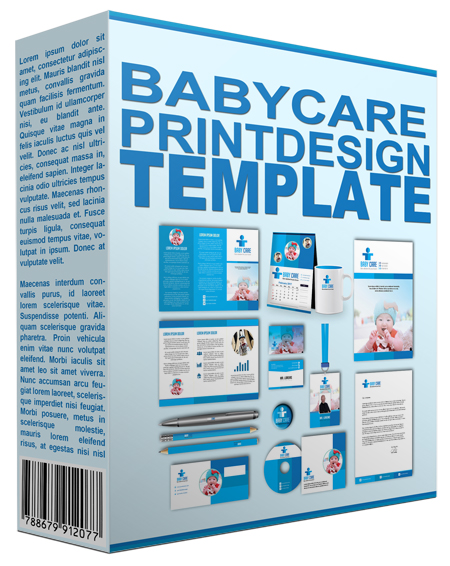 baby care print design template