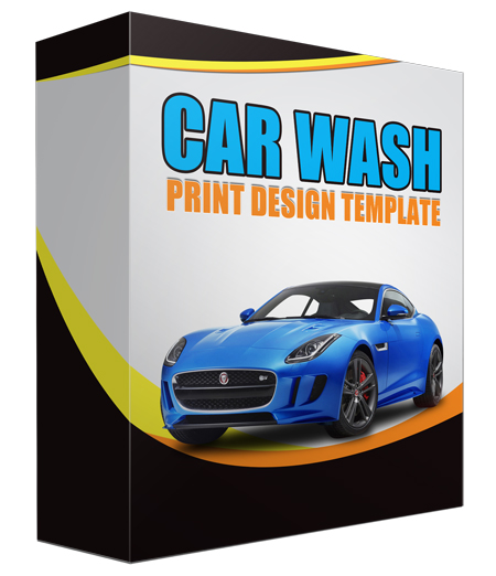 car wash print design template