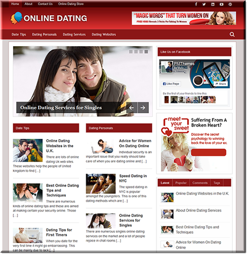 online dating niche plr blog