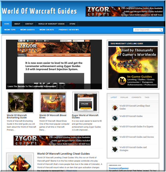 world warcraft plr blog