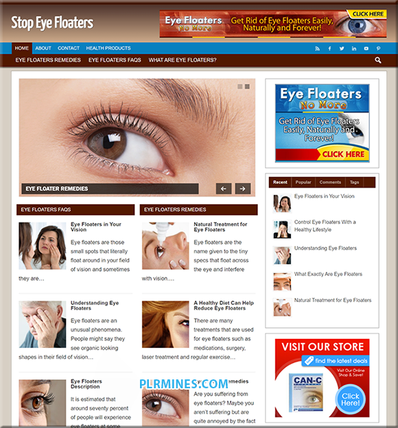 eye floaters blog plr