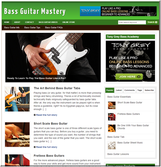 bass guitar turnkey site