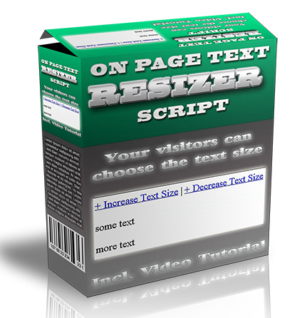page text resizer script