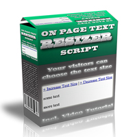page text resizer script