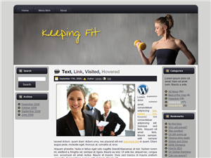 keeping fit theme wordpress blogger two