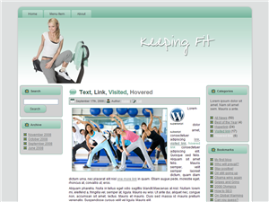 keeping fit theme wordpress blogger three