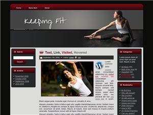 keeping fit theme wordpress blogger one