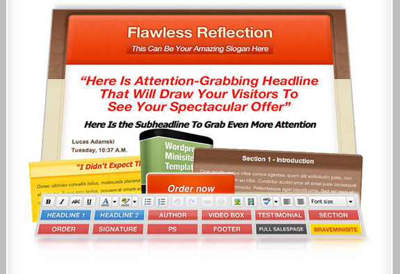 flawless reflection wp minisite