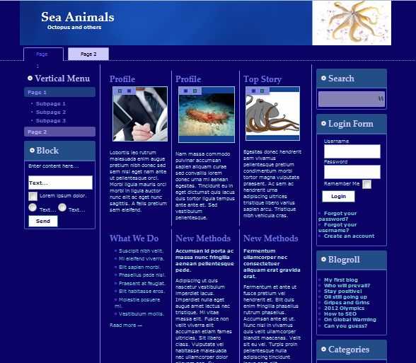 sea animals templates