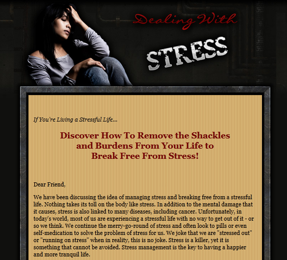 dealing stress minisite