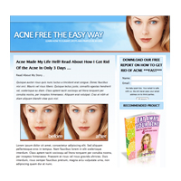 acne landing page template