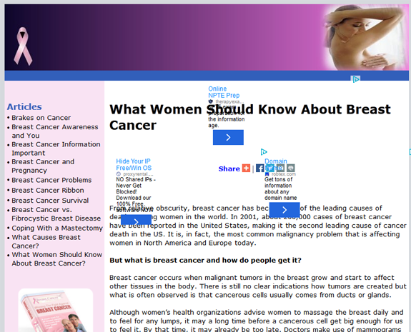 breast cancer website