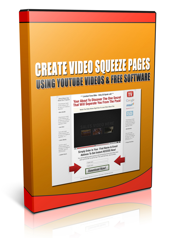 create video squeeze pages using