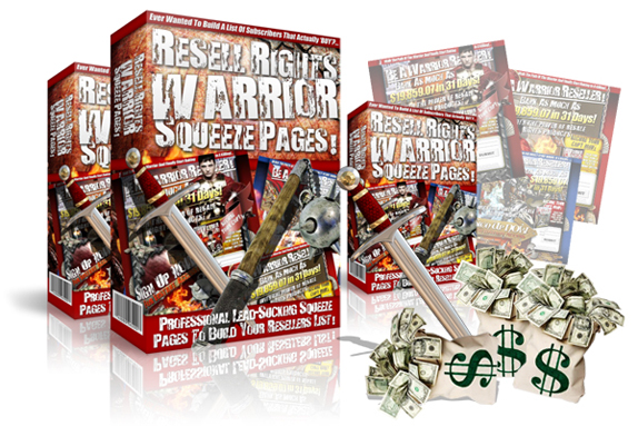 resell rights warrior squeeze pages