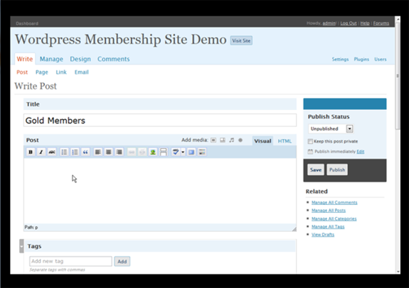 create your own wordpress membership