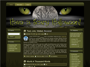 scary halloween wp theme