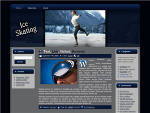 ice skating wp theme