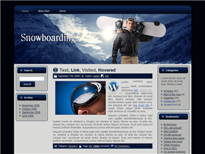 snowboarding wp theme