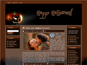 halloween pumpkin wp theme version one