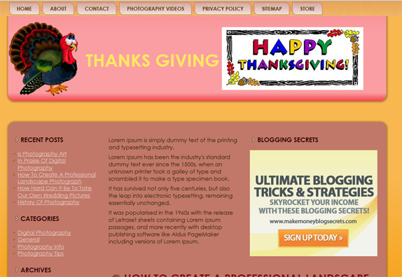 thanksgiving wordpress themes