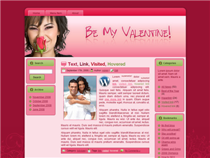 valentine rose wordpress theme