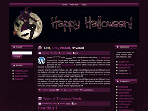 halloween witch wp theme